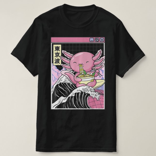 Anime Girl Waifu Who Loves Anime Ramen And Sketchi T-Shirt (Design Front)