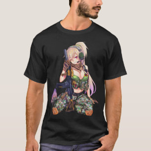 Anime girl with gun design cool            T-Shirt