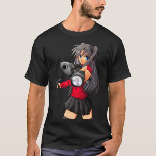 Anime girl with gun design cool                    T-Shirt