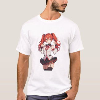 Anime girl with red hair T-Shirt