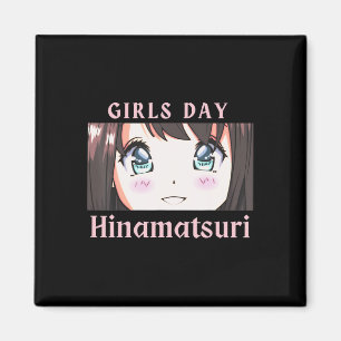Anime Girls Day Hinamatsuri holiday or Dolls Day o Magnet