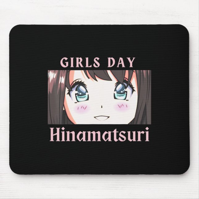 Anime Girls Day Hinamatsuri holiday or Dolls Day o Mouse Pad (Front)