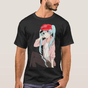 Anime Girls For Trump Waifu MEME Sticker T-Shirt