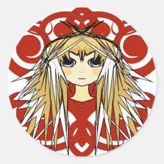 Anime Girls Gifts Classic Round Sticker