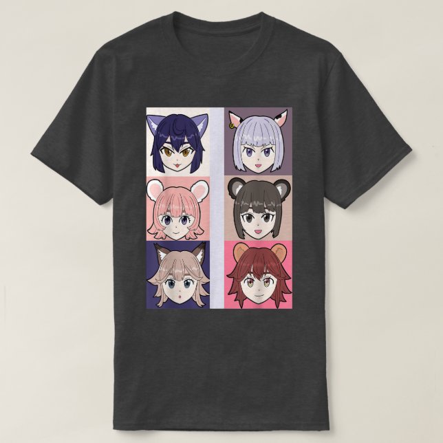 Anime Girls Gifts Manga Fans Japanese Popular Cult T-Shirt (Design Front)