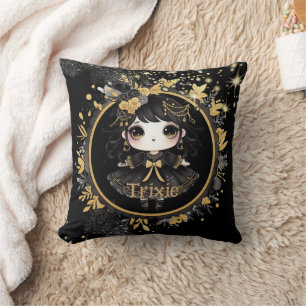 Anime Girls Goth Cute Custom Decor Gift Kawaii Cushion