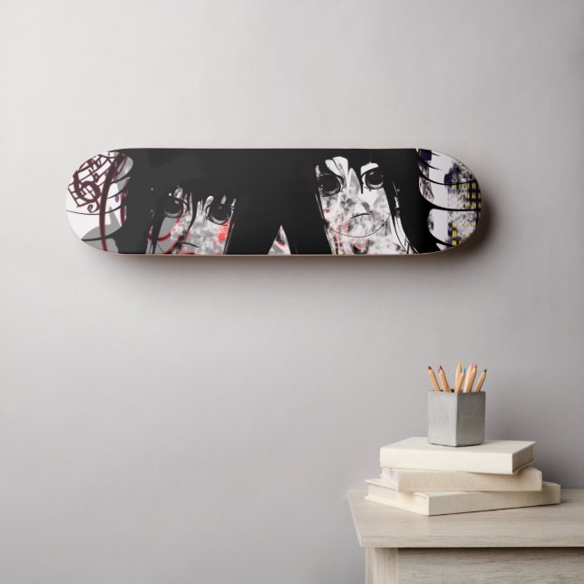 Anime Girls Skateboard (Wall Art (Horz))