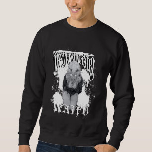 Anime Grunge Demon Girl Waifu Rock Style Japanese  Sweatshirt