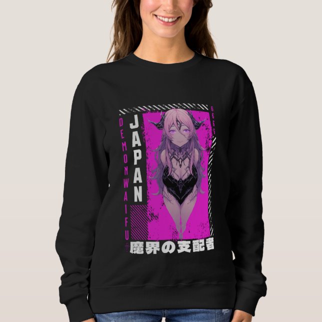 Anime Grunge Waifu Japan Rock Emo Japanese Anime G Sweatshirt (Front)