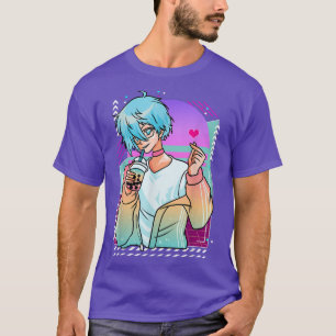 Anime Guy Boba Bubble Milk Tea, Anime Boy, Anime M T-Shirt