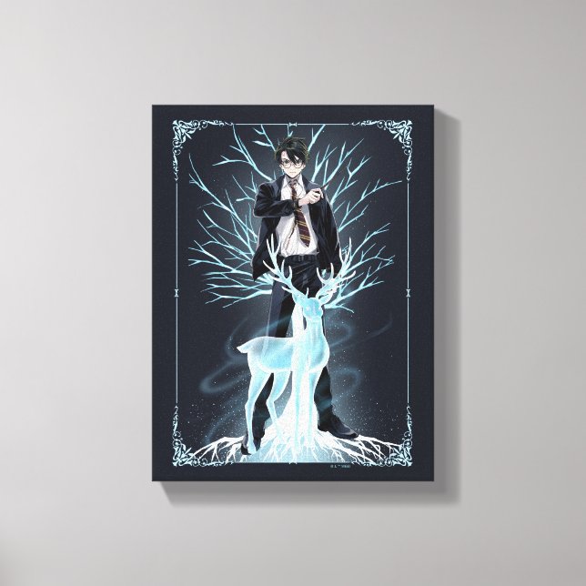 Anime HARRY POTTER™ Stag Patronus Canvas Print (Front)