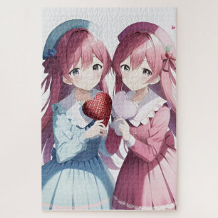 Anime hearts Valentine's Day  Jigsaw Puzzle