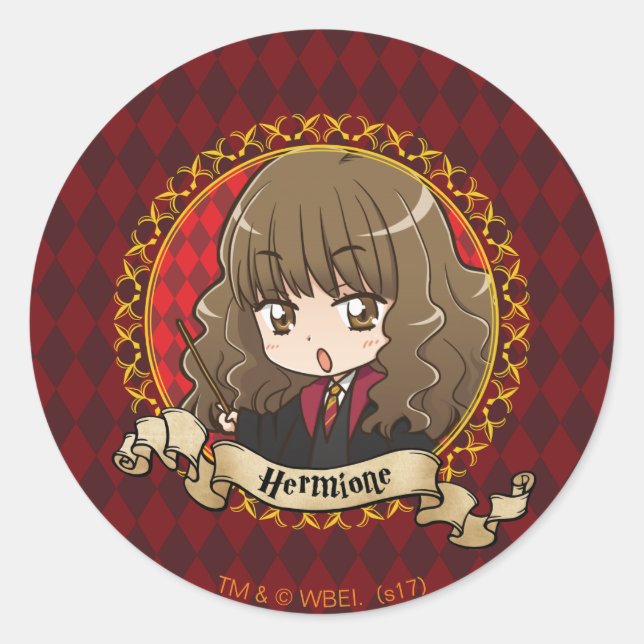 Anime Hermione Granger Classic Round Sticker (Front)