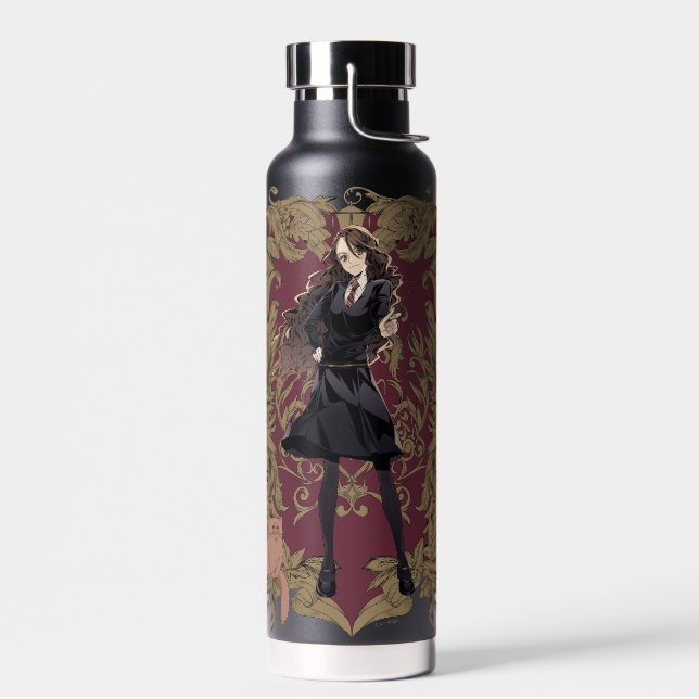 Anime Hermione Granger Ornate Frame Water Bottle (Left)