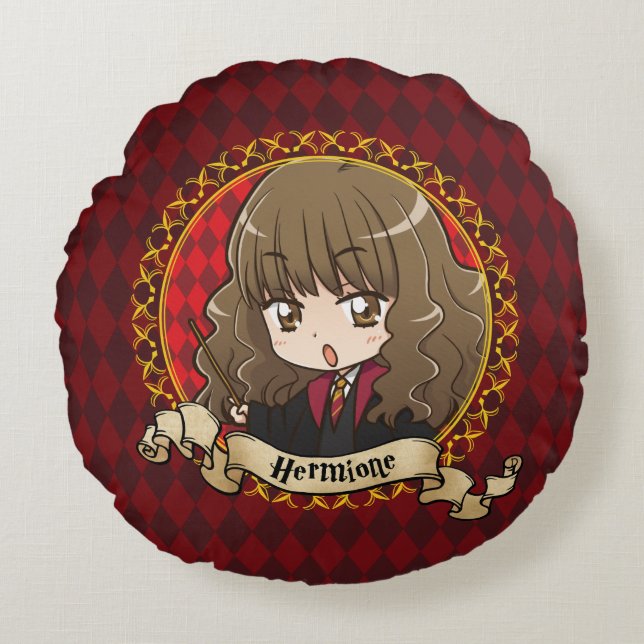 Anime Hermione Granger Round Cushion (Front)