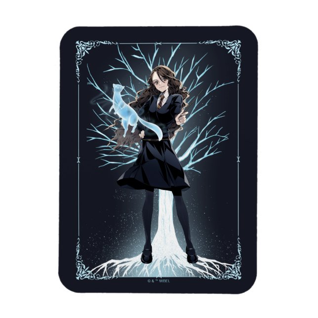 Anime Hermione Granger's Otter Patronus Magnet (Vertical)