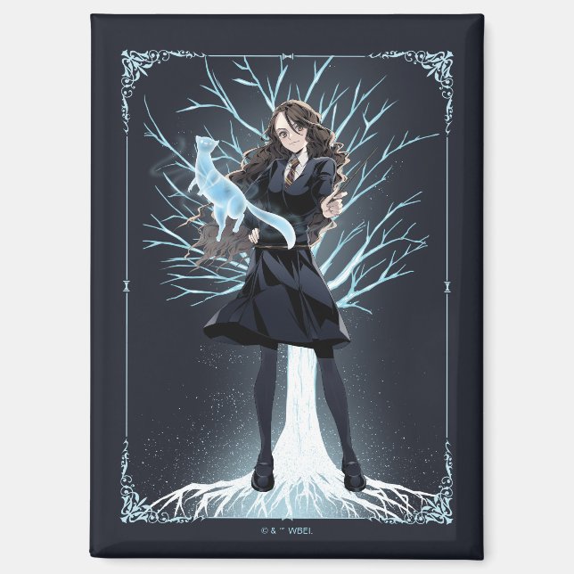 Anime Hermione Granger's Otter Patronus Magnet (Front)