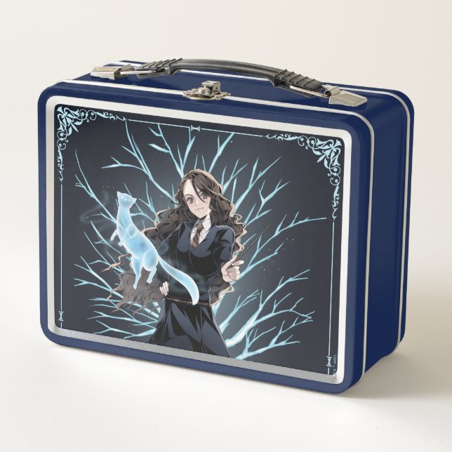 Anime Hermione Granger's Otter Patronus Metal Lunch Box (Front)