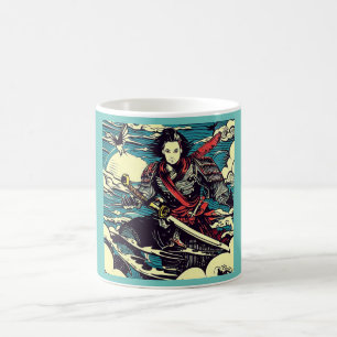 Anime Hero 4 - Japanese Woodcut Coffee Mug
