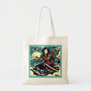 Anime Hero 4 - Japanese Woodcut Tote Bag