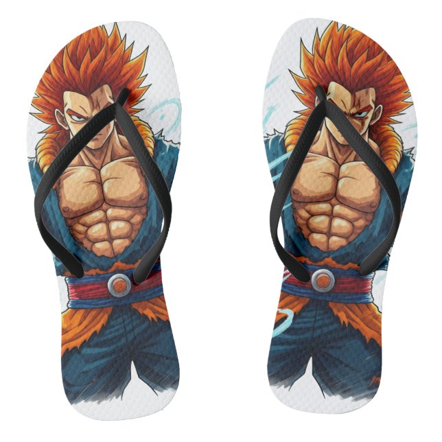 anime hero otaku weeb decal merch thongs (Footbed)