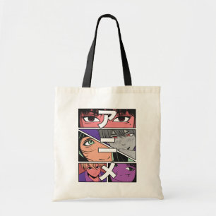 Anime Heroes & Japanese Kanji for Anime Tote Bag