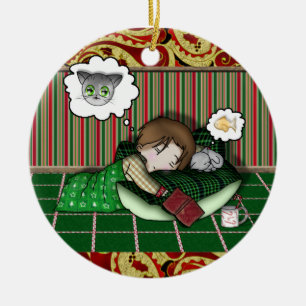 Anime Holiday Dream Ceramic Ornament