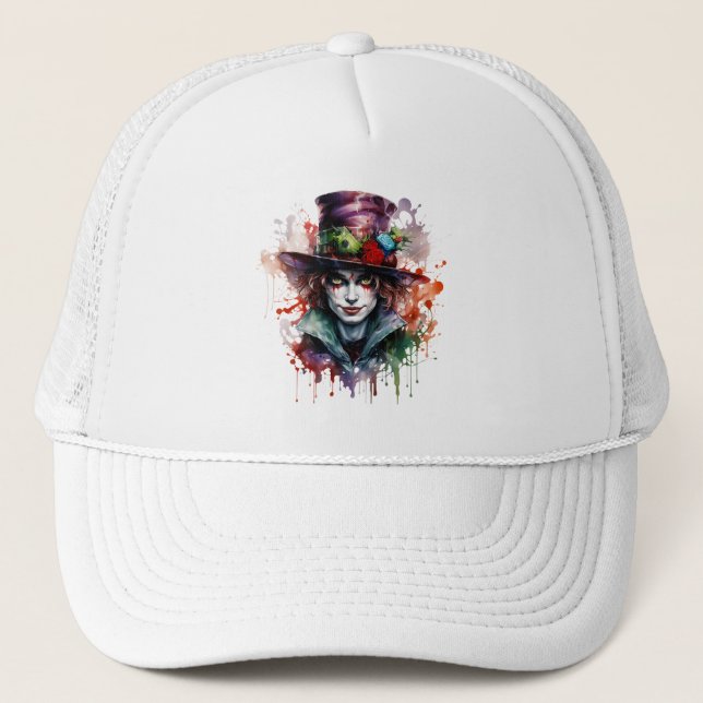 Anime Horror Clown Trucker Hat (Front)