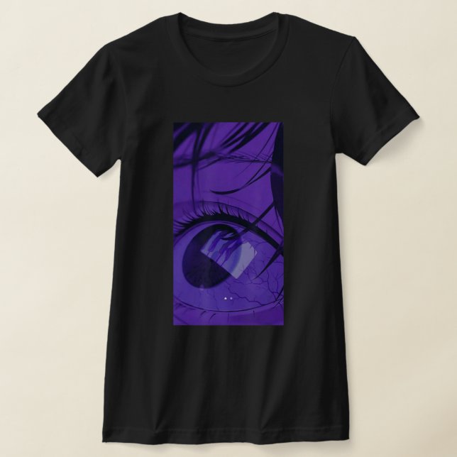 Anime Horror Creepy Girl Aesthetic Japanese Otaku  T-Shirt (Laydown)