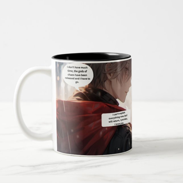 Anime 'I don't have much time' Two-Tone Coffee Mug (Left)