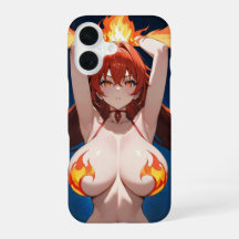 Anime-Inspired Flame Power Tough Phone Case