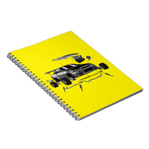 ANIME JAPANESE GREY DRIFT CAR DISASSEMBLED NOTEBOOK
