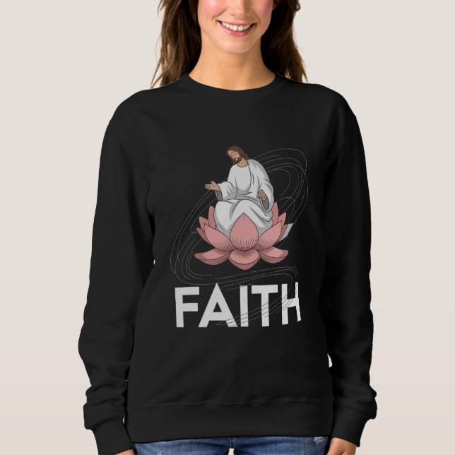 Anime Jesus Gift Funny Japanese Christ God Christi Sweatshirt (Front)