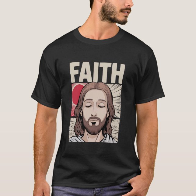Anime Jesus Gift Funny Japanese Christ God Christi T-Shirt (Front)