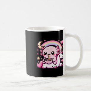 Anime Kawaii Axolotl Eating Ramen Noodles Kids Tee Coffee Mug