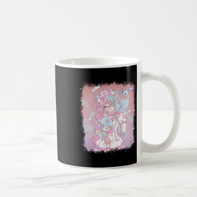 Anime Kawaii Girl Aesthetic Pastel Soft Waifu Japa Coffee Mug (Right)