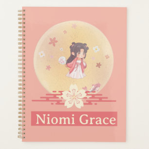 Anime Kawaii Girl Coral Cream Planner