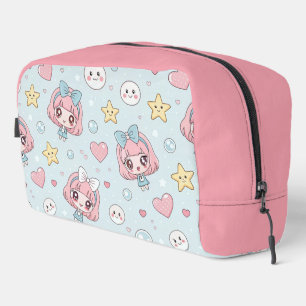 Anime Kawaii with Hearts and Star Dopp Kit