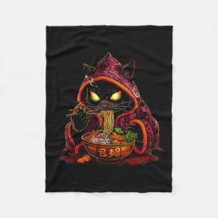Anime Kids Cat Ramen Japanese Kids Kawaii Cat Rame Fleece Blanket