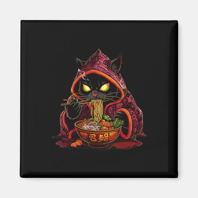 Anime Kids Cat Ramen Japanese Kids Kawaii Cat Rame Magnet (Front)
