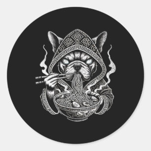 Anime Kids Ramen Noodles Dog Ramen Japanese Kids K Classic Round Sticker