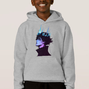 Anime King Gothic Male Portrait with Blue Crown