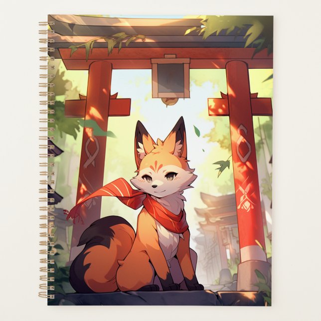 Anime Kitsune Cute Fox Fantasy Art Planner (Front)
