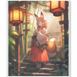 Anime Kitsune Girl Cute Fox Fantasy Art