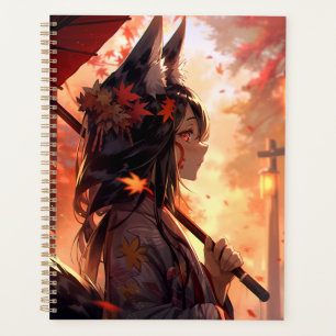 Anime Kitsune Girl Cute Fox Fantasy Art Planner