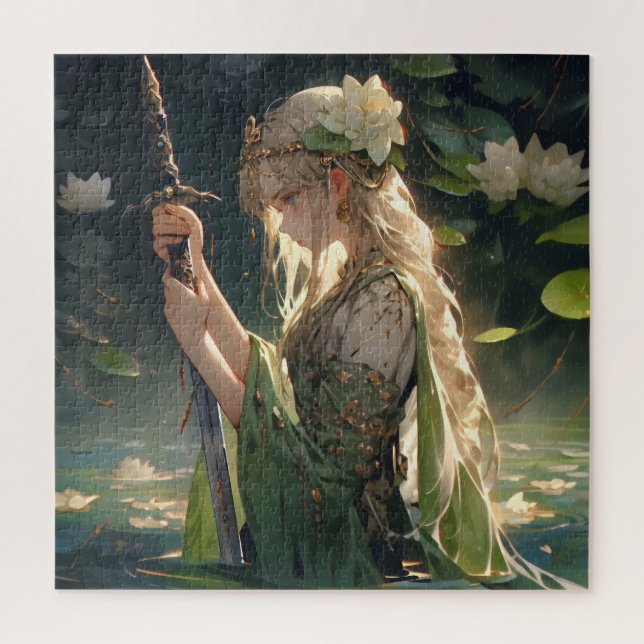 Anime Lady of Lake Jigsaw Puzzle (Vertical)