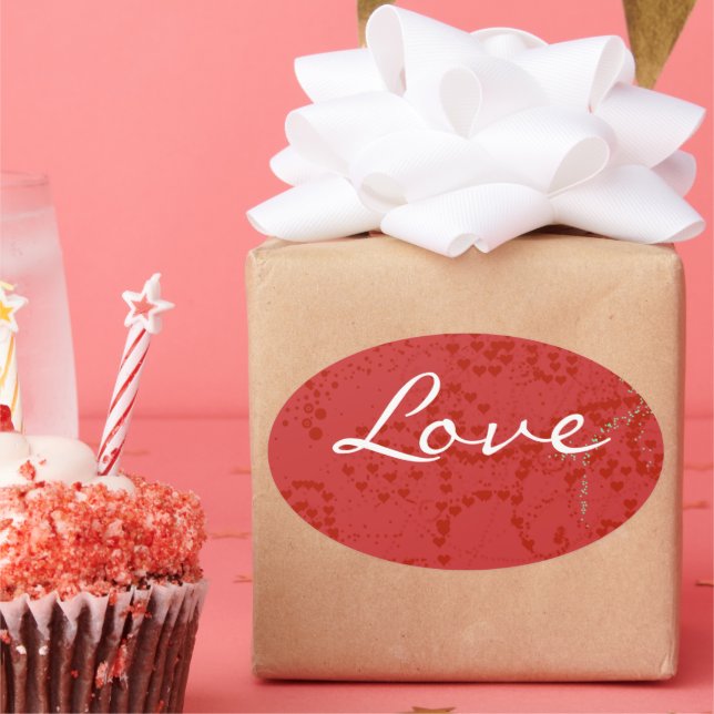 Anime Love- Personalise - Oval Sticker (Party)