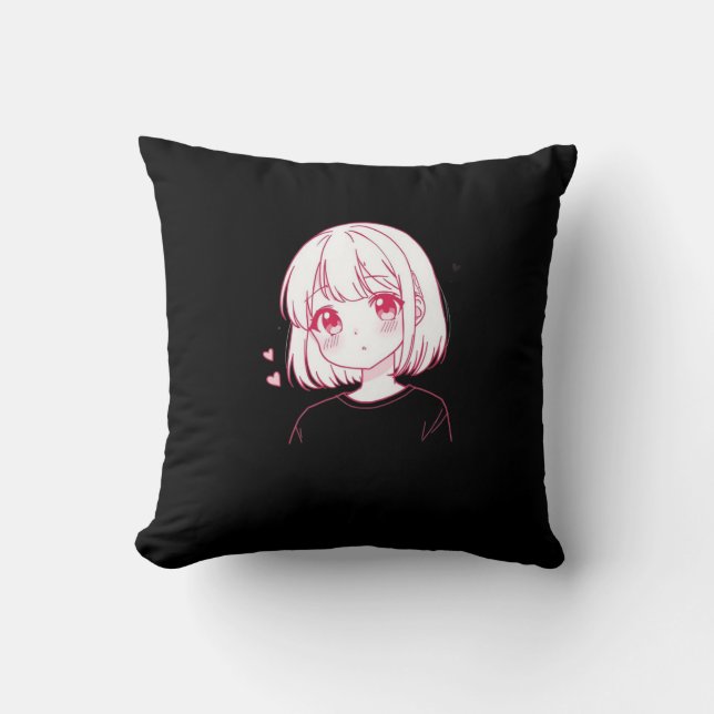 "Anime Love Vibes" Cushion (Front)