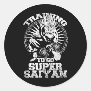 Anime Lover Bodybuilder Funny Workout Fitness Gym  Classic Round Sticker