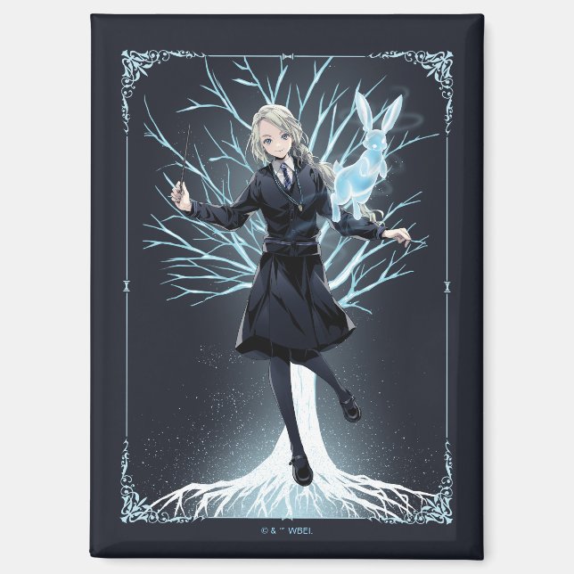 Anime Luna Lovegood's Rabbit Patronus Magnet (Front)